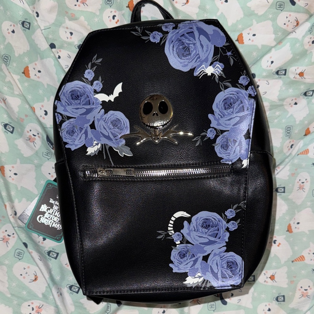 Nightmare Before Christmas coffin shaped Women's Backpack
